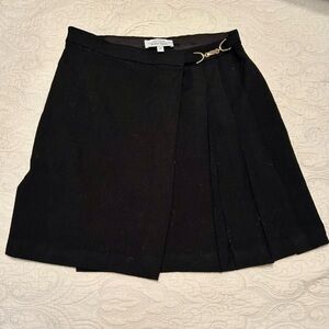 & Other Stories Black Pleated Mini Skirt